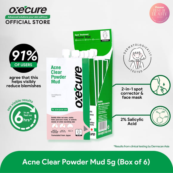 Acne Clear Powder Mud, Box of 6 - 42% OFF